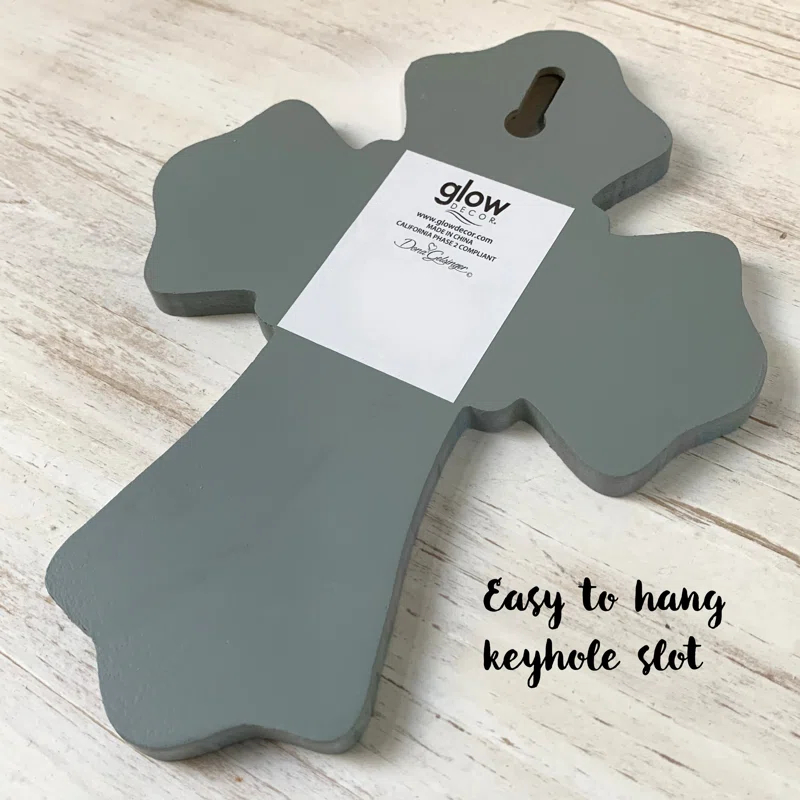 Glow Decor Winter Cardinals Wooden Cross