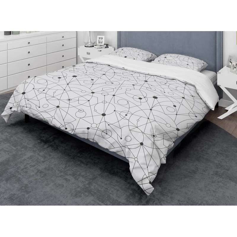 Design Art Modern & Contemporary Twill Geometric Shapes Duvet Cover Set