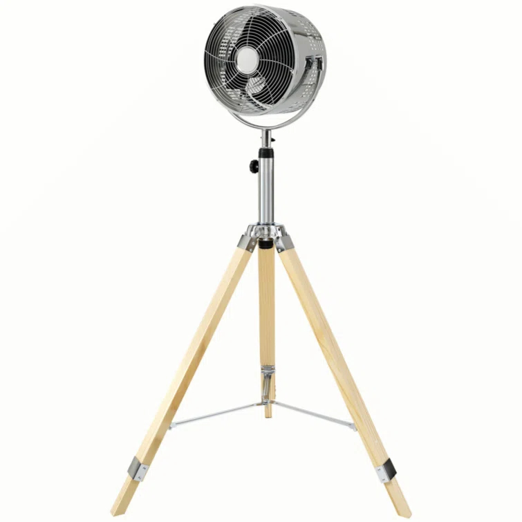 17 Stories Simple Deluxe Tripod Pedestal Fan, 3 Speed Adjustment, Multiple Wide Angle Standing Fan, Suitable For Bedroom, Living Room And Office, Silver-10 Inch, 10 Inch