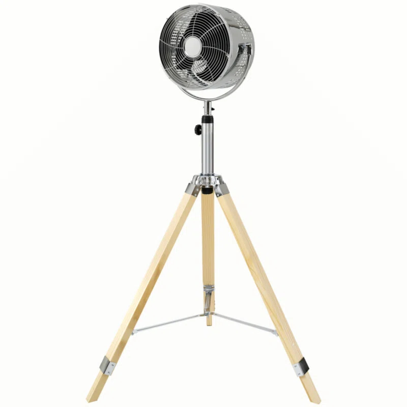 17 Stories Simple Deluxe Tripod Pedestal Fan, 3 Speed Adjustment, Multiple Wide Angle Standing Fan, Suitable For Bedroom, Living Room And Office, Silver-10 Inch, 10 Inch