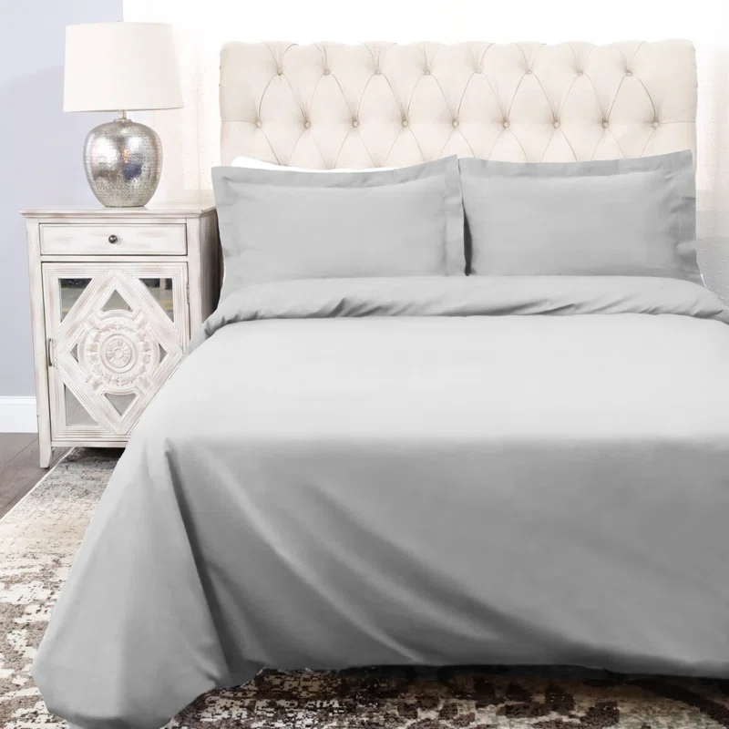 Simple Luxury Modern & Contemporary Cotton Standard Duvet Cover Set