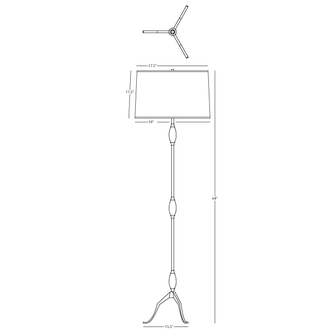 Robert Abbey Grace 64.125'' Traditional Floor Lamp