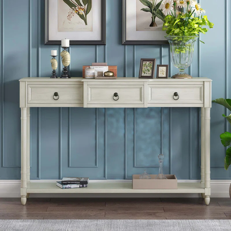 Console Table Sofa Table With Drawers For Entryway
