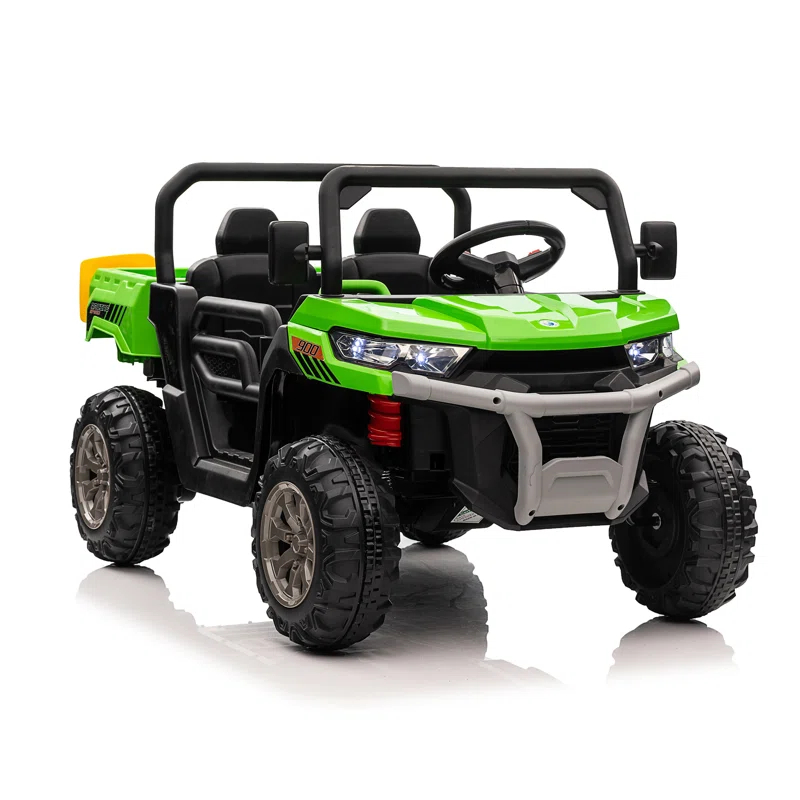 4 Wheels 24V Ride on Dump Truck Toys 2 Seater Kids Ride On UTV Car with Remote Control,Electric Dump Bed