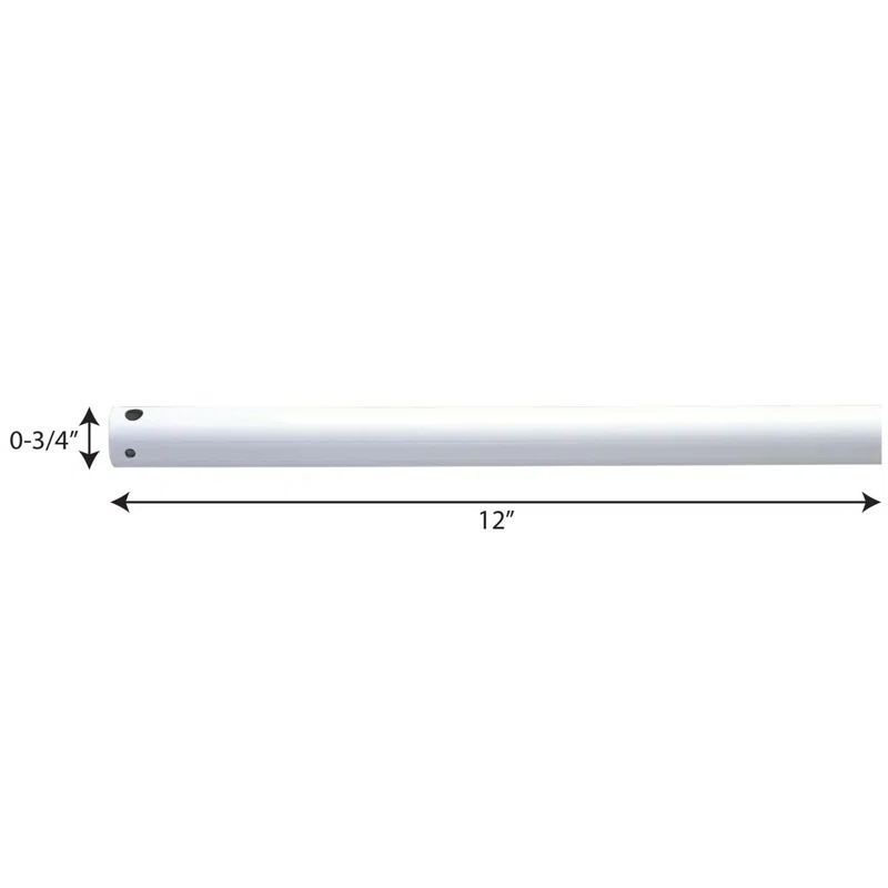 Progress Lighting 36-Inch Ceiling Fan Downrod In White Finish