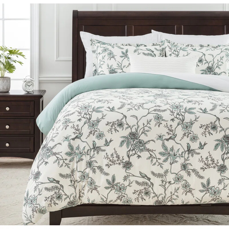 Chanasya Microfiber Reversible 3 Piece Duvet Cover Set