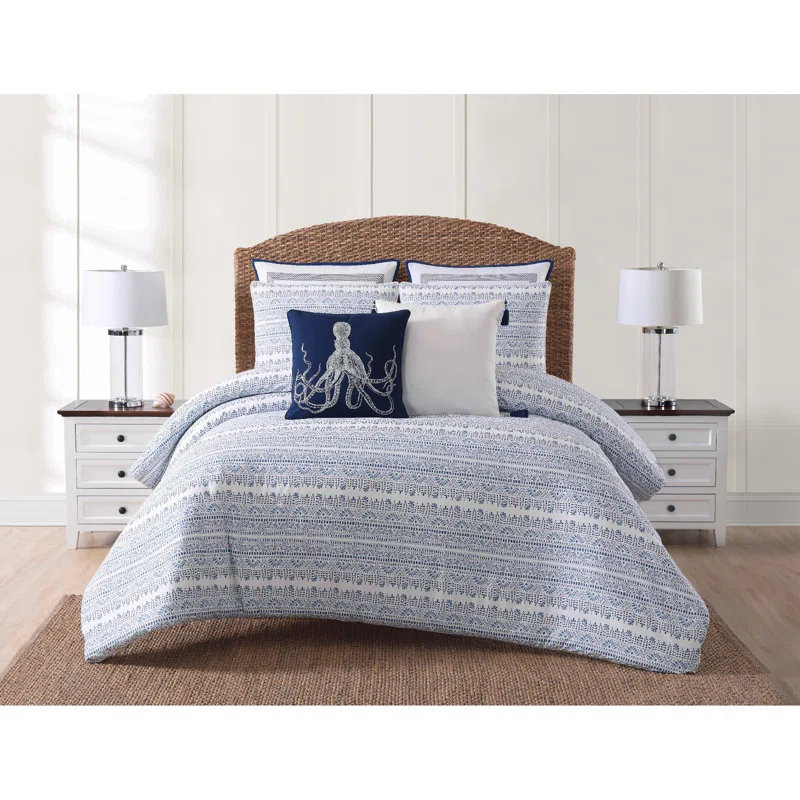 Reef Coastal Cotton Abstract Comforter Set