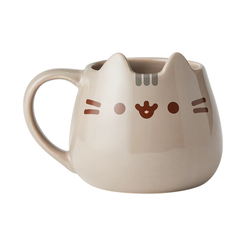 Enesco Pusheen Sculpted Cat Mug 4in H