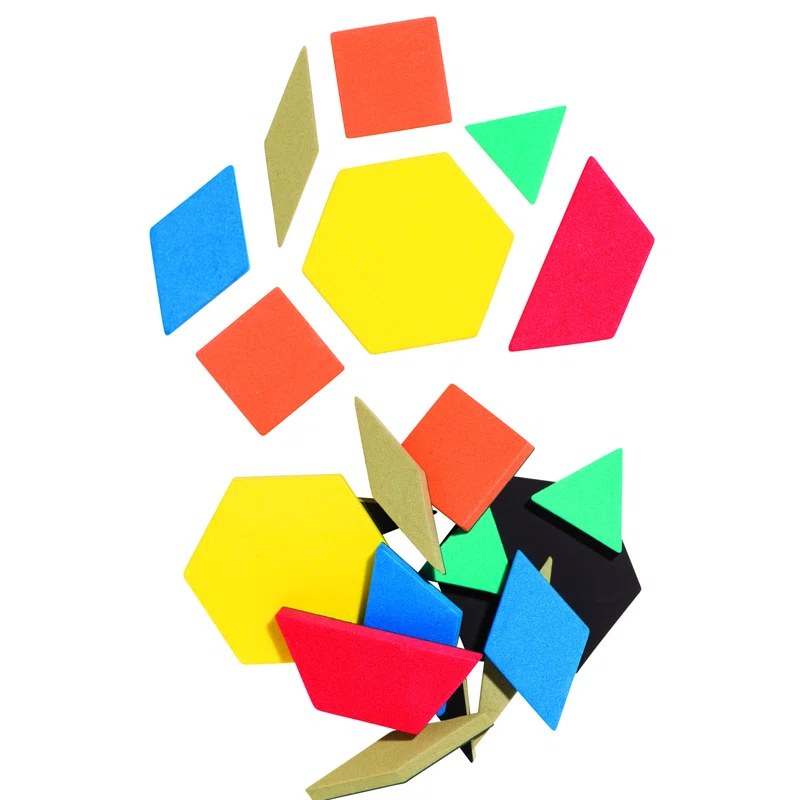 Dowling Magnets Foam Fun Magnets Pattern Blocks