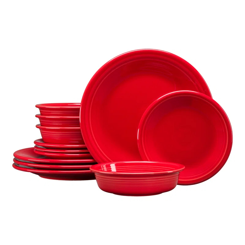 Fiesta Fiesta Classic Rim 12-Piece Dinnerware Set, Service for 4 (Set of 4)