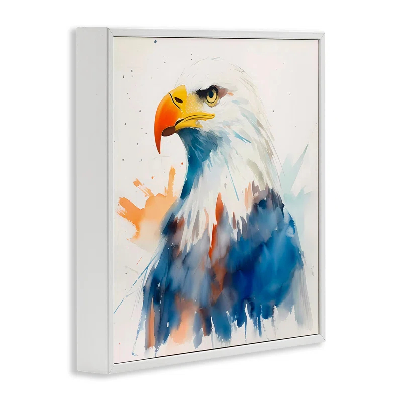 Stupell Industries Eagle with Strong Gaze Framed Giclee Art by Walker Noble