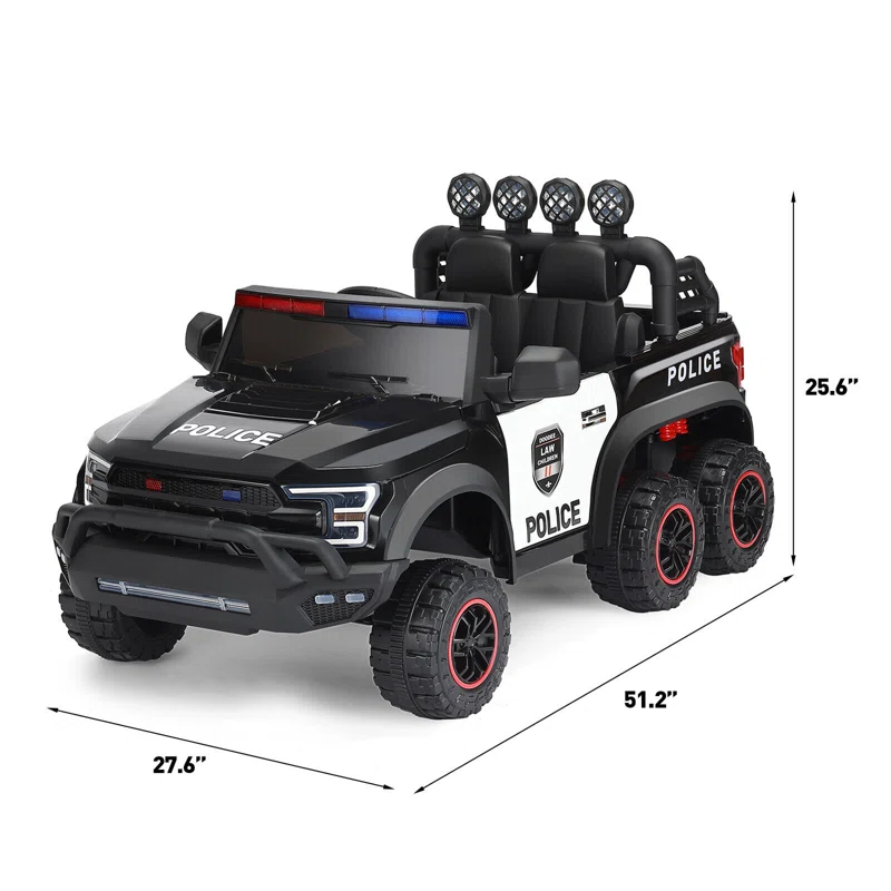 cosvalve Cosvalve 220 Volt 1 Seater Police / Fire Department Battery Powered Ride On with Remote Control