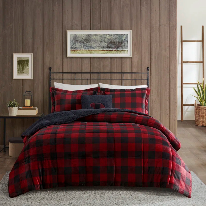 Woolrich Alton Plush to Sherpa Down Alternative Comforter Set