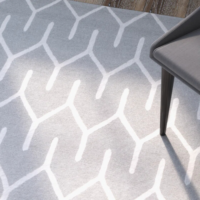 George Oliver Deedgra Hand Tufted Wool Geometric Rug