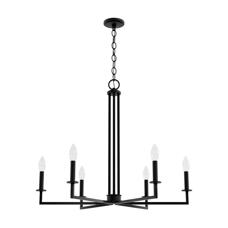 Hunter Fan 6 - Light Geometric Classic Chandelier