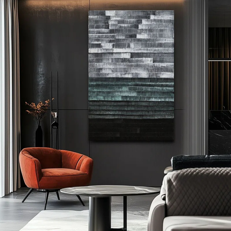 Aria Home Gradience Frameless Oil Painting Hand-Painted Large Canvas Wall Art 47"X31"