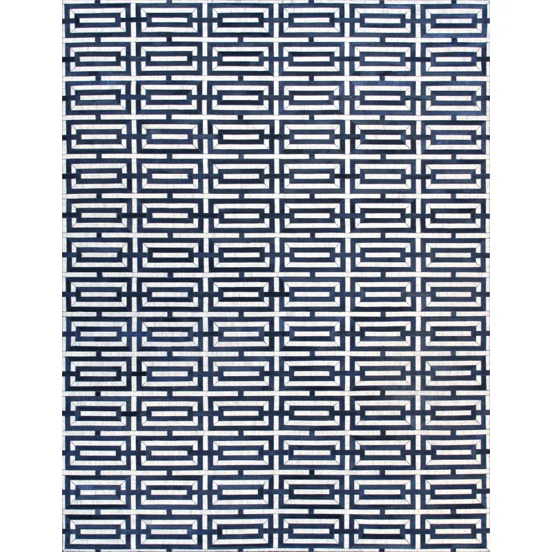 Pasargad Cowhide Geometric Rug