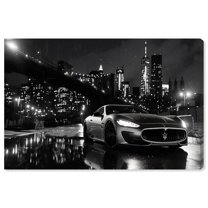 Notori Art Noir City Drive Black And White Wall Art Prints For Men by Notoriart