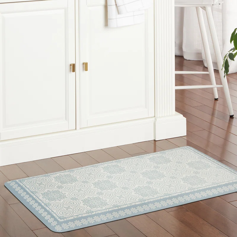 Martha Stewart MARTHA STEWART Comfort Anti Fatigue Strie Medallion Kitchen Mat 19.6”x39”