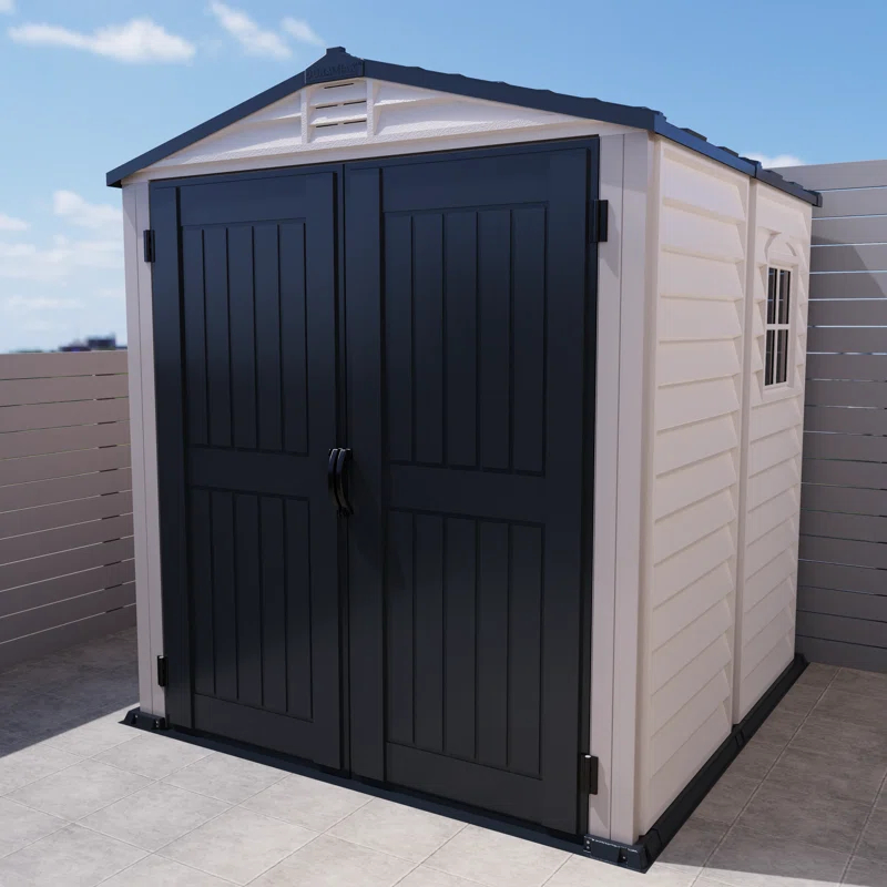 Duramax Building Products Storemate Plus 6 ft. 3 in. W x 6 ft. 3 in. D Plastic Storage Shed
