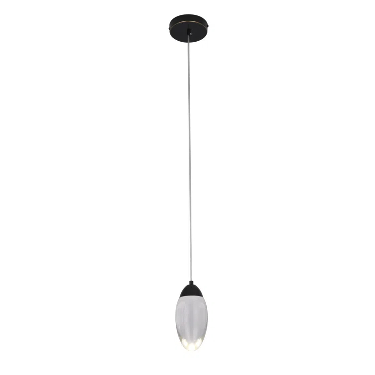 Orren Ellis Modern 1 Light LED Crystal Pendant