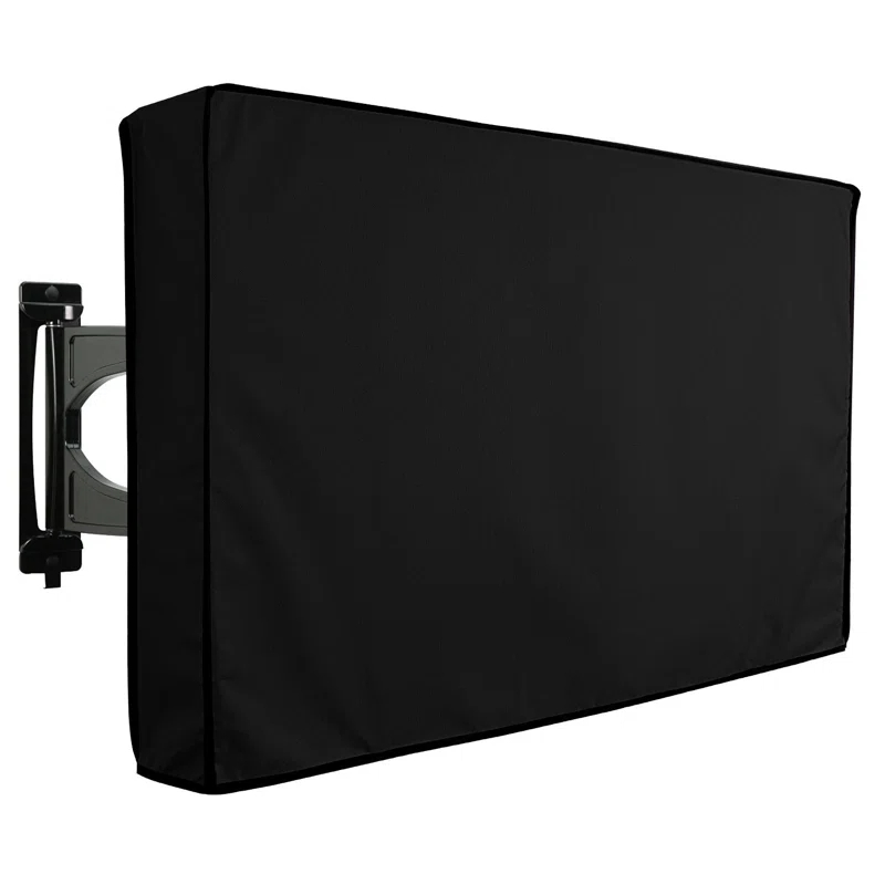 Khomo Gear Universal Weatherproof TV Cover – All-Season Protection for Flat Panel TVs, Water-Resistant, Breathable Material with Remote Pocket