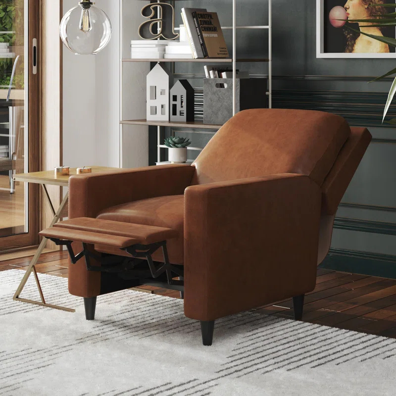 Novogratz Lana 30.5" Wide Faux Leather Pushback Recliner