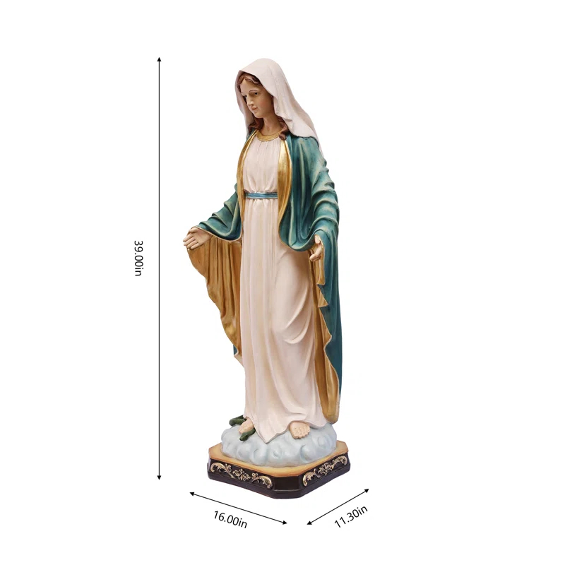 Hi-Line Gift Ltd. Virgin Mary Figure Statue Religious Decor Indoor/Outdoor