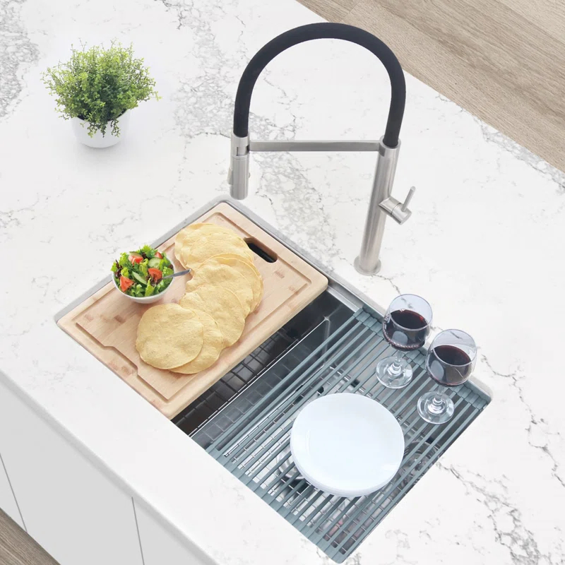 Azuni 17-inch Bamboo Cutting  board For Kitchen Sink