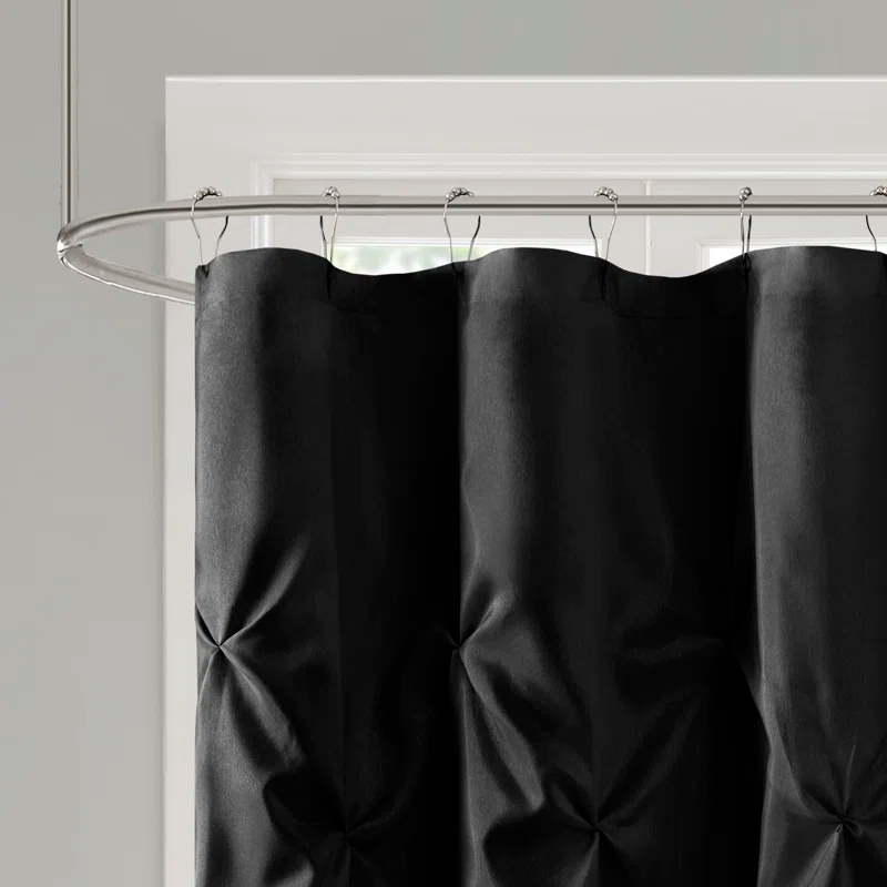Madison Park Laurel Tufted Semi-Sheer Shower Curtain