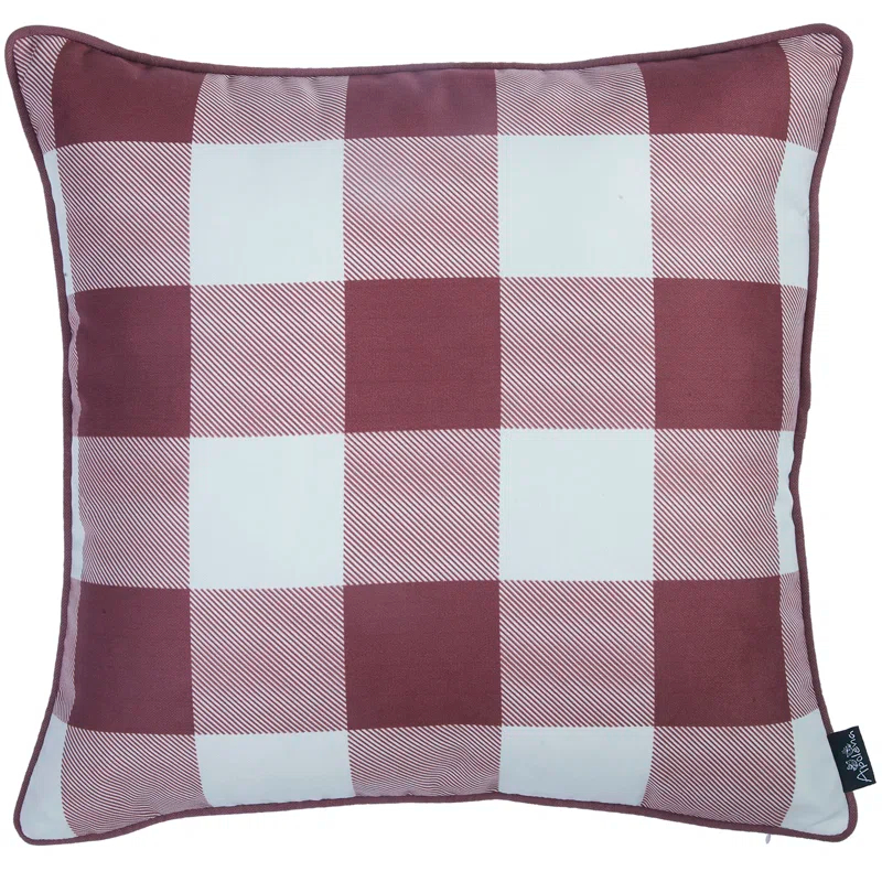 HomeRoots Gingham Pillow Cover (Set of 4)