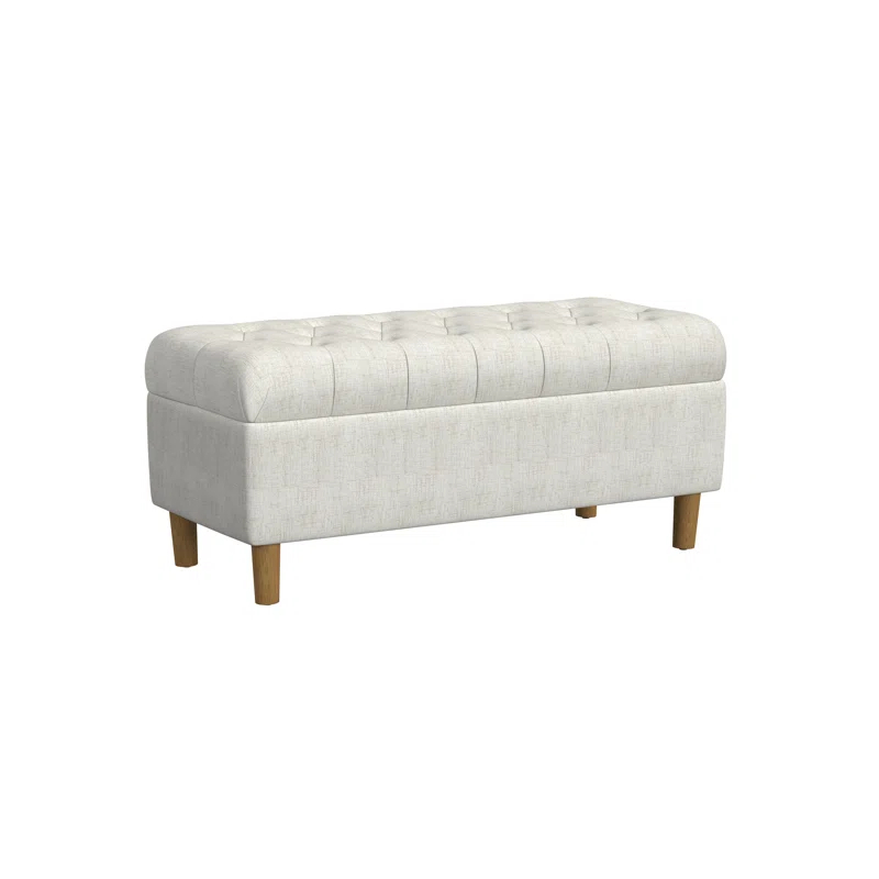 HomePop Polyester Upholstered Storage Bench