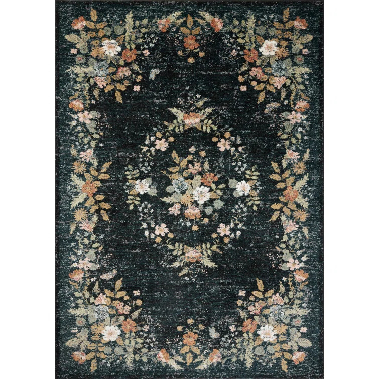 Rifle Paper Co. x Loloi Laurel Navy Area Rug & Reviews | Wayfair
