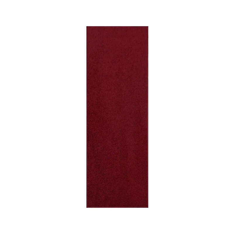 Latitude Run® Furnish My Place Modern Plush Pet and Kids Friendly Solid Color Burgundy Area Rugs, Stain & Fade Resistance, Made in USA, Perfect for Living Room, Dining Room, Bedroom, Playroom and Kidsroom, Event, Wedding Rug