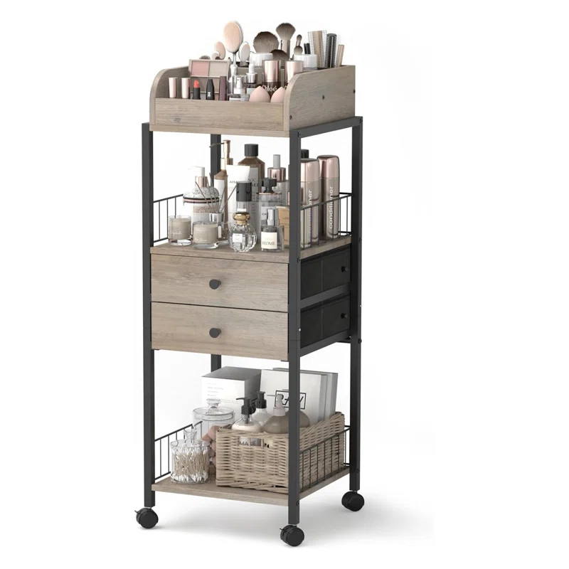 17 Stories Makeup Organizer, Floor Skincare Organizers Make Up Organizers And Storage With Drawers, Vanity Organizer Cosmetics Display Cases Holder For Skin Care Nail Polish Perfume