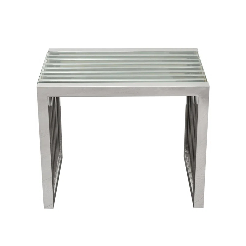 Diamond Sofa Soho Glass Top End Table