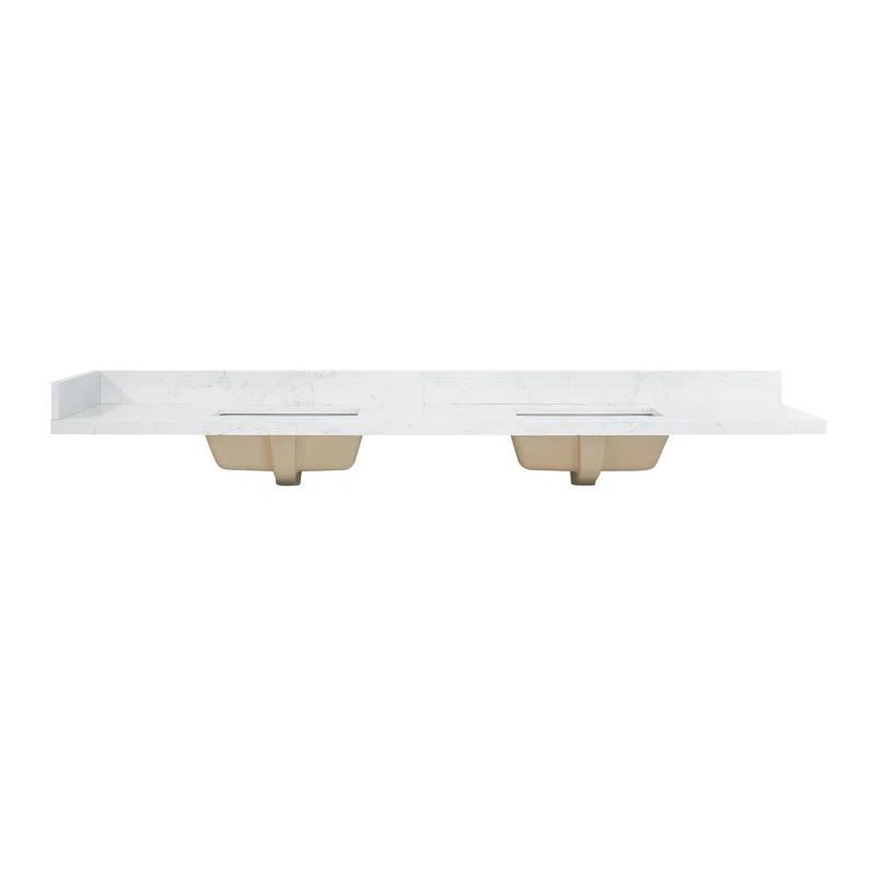 Altair Ceres 84"  Engineered Stone Double Bathroom Vanity Top with Sink