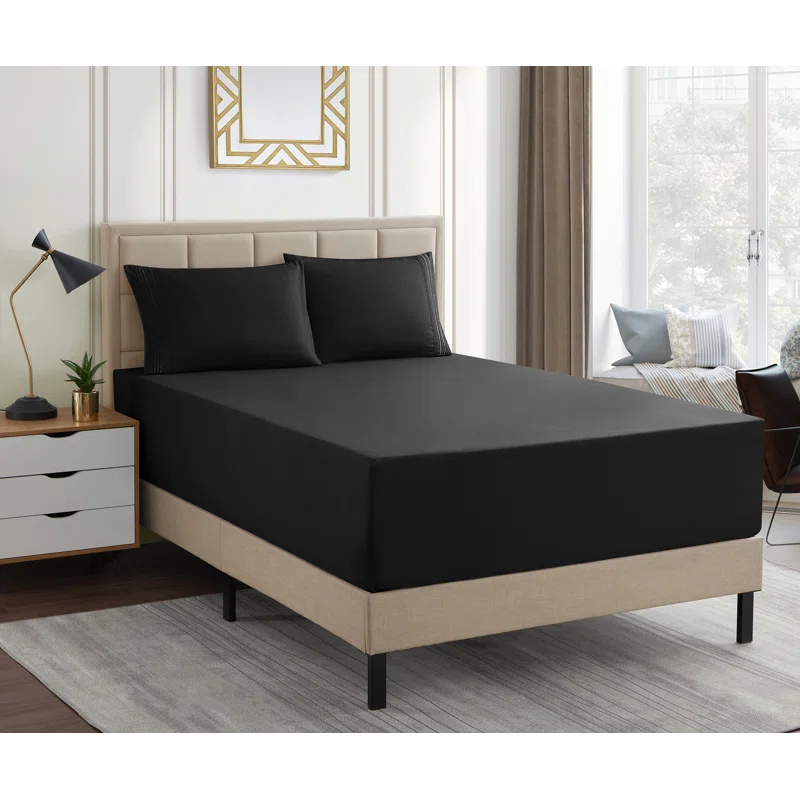 Sweet Home Collection 18-24" Extra Deep Pocket Ultra Soft Microfiber Solid Sheet Set