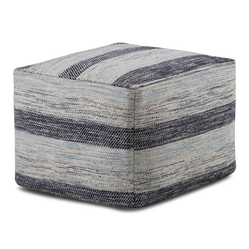 Simpli Home Clay Upholstered Pouf