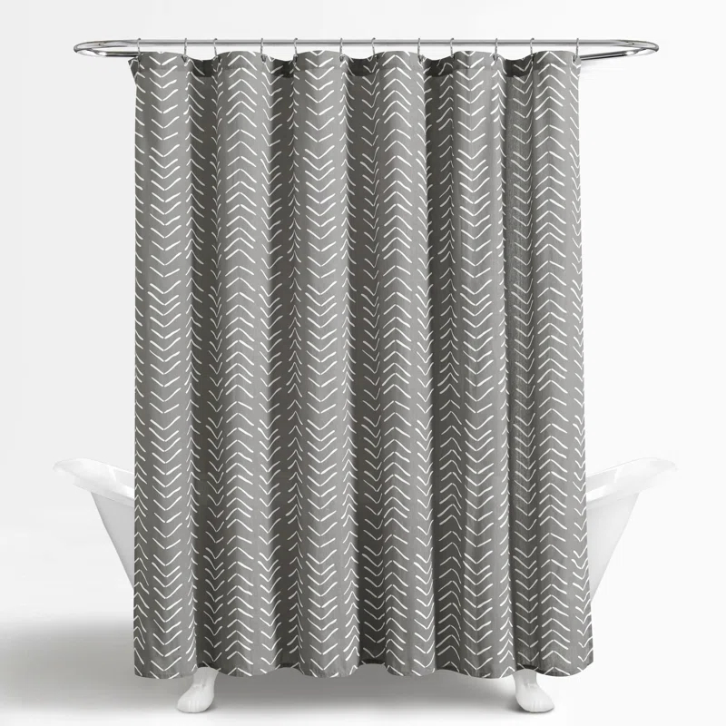 Lush Decor Chevron Shower Curtain