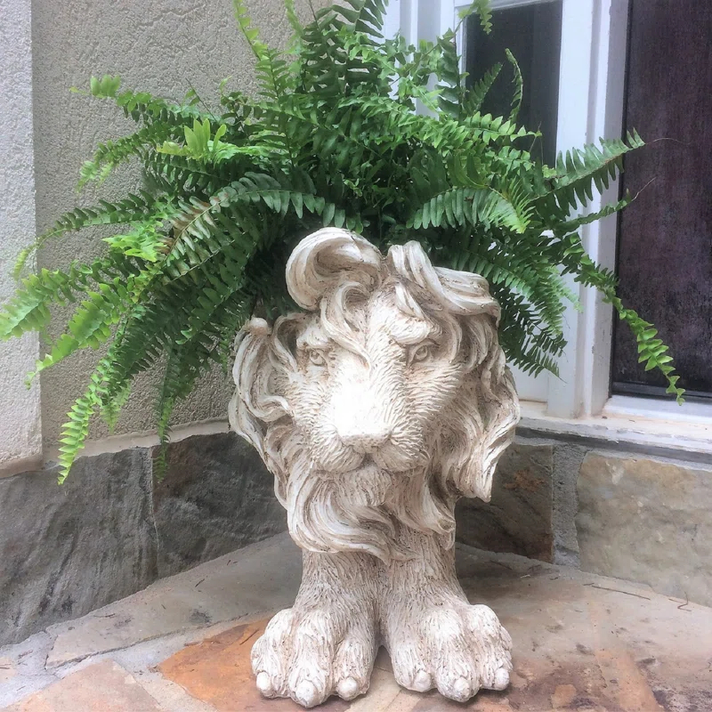 HomeStyles Muggly's Lion Mascot Animal Statue Planter