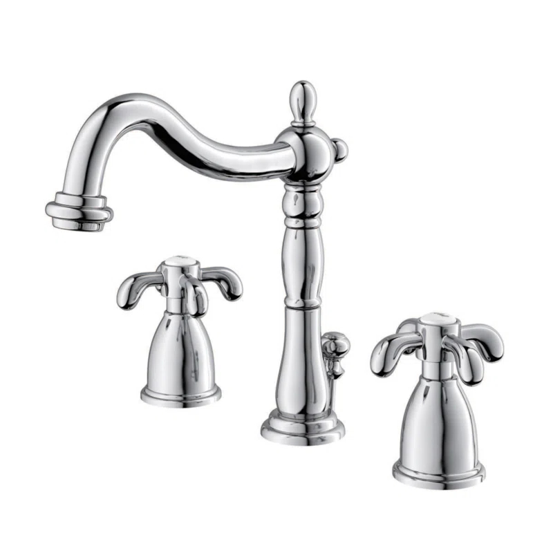 Kingston Brass KB1971TX Kingston Brass French Country Two-Handle 3-Hole Deck Mount Widespread Bathroom Faucet with Pop-Up Drain