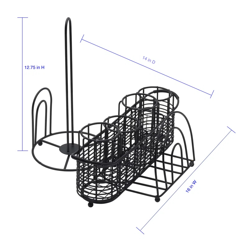 Gourmet Basics by Mikasa Gourmet Basics by Mikasa Gourmet Basics Art Deco Picnic Buffet Caddy with Paper Towel Holder
