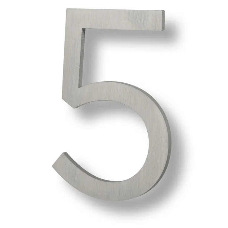 Barton Barton 6-Inch Floating Mount Steel House Number for Address Sign (Black)