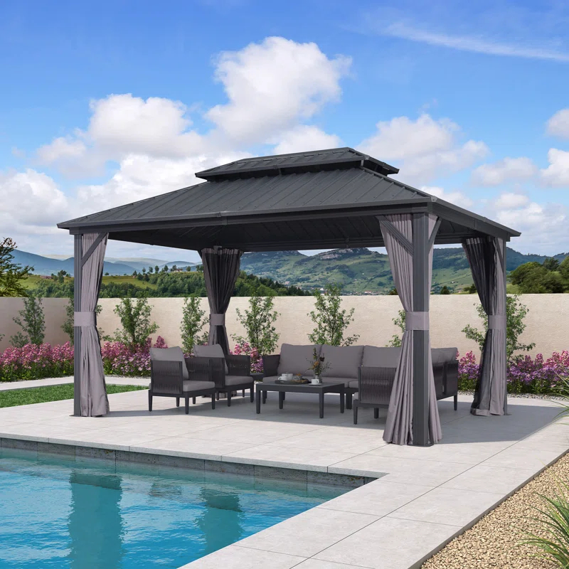 Purple Leaf Aluminum Patio Gazebo