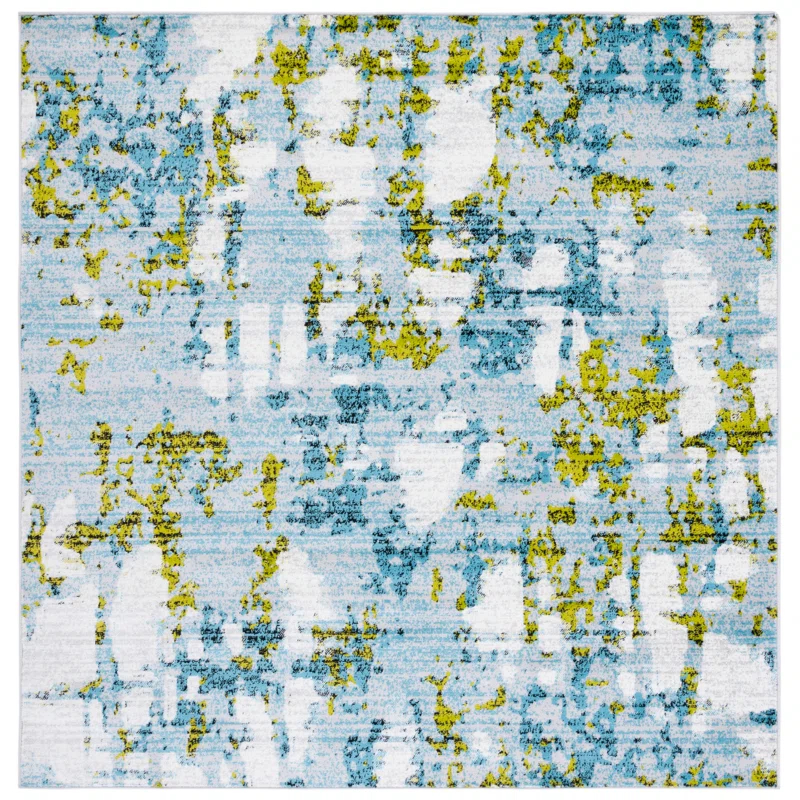 Trent Austin Design® Hollman Abstract Teal/Green/White Area Rug