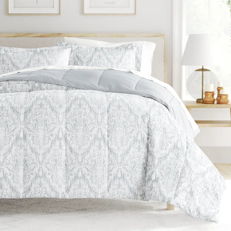 IEnjoy Home 7-Piece Bedding Bundle - Pattern Comforter and Sheet Set