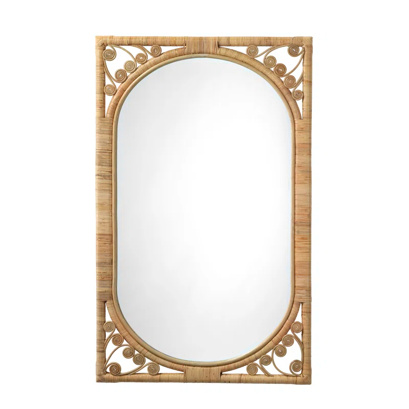 Primrose Rattan Flat Wall Mirror