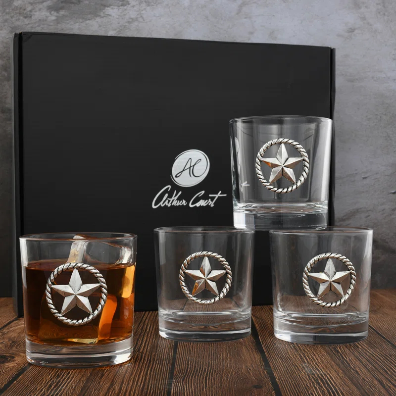 Arthur Court Designs Arthur Court Designs 4 - Piece Western Star Whiskey Glassware Set (Set of 4)