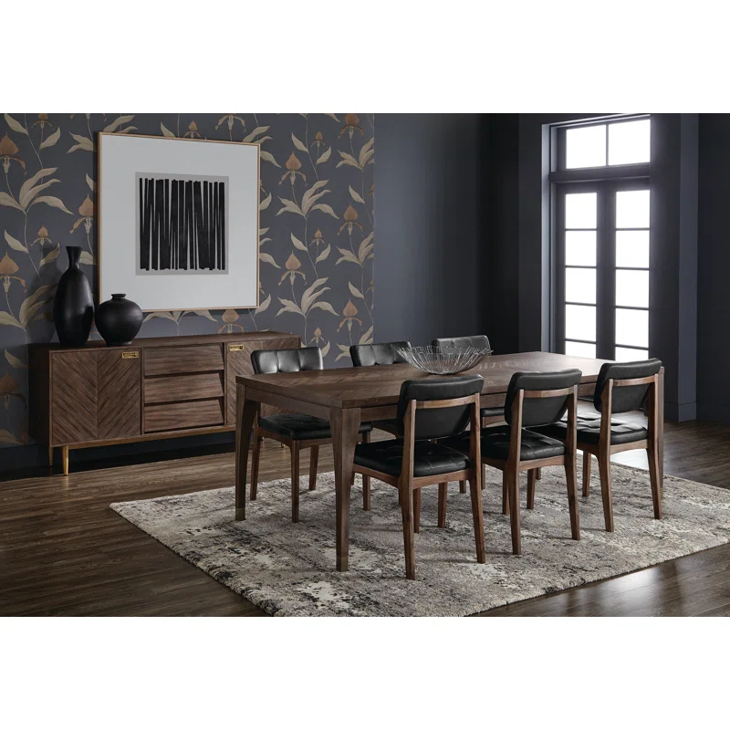Ahleena Solid Wood Base Dining Table
